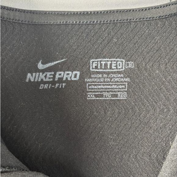 Nike Pro Combat Dri Fit Hyperwarm Lite Fitted Quarter Zip Shirt Top Mens XXL - Picture 3 of 7